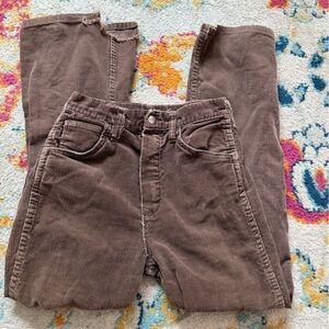 2 for $5 Kids Vintage 60s/70s HillBilly Brown Corduroy Distressed Pants